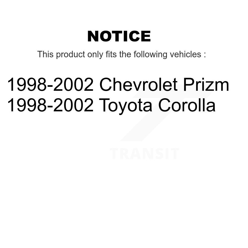 TEC TEC-741 Front Ceramic Brake Pads for 1998-2002 Chevrolet Prizm, Toyota Corolla