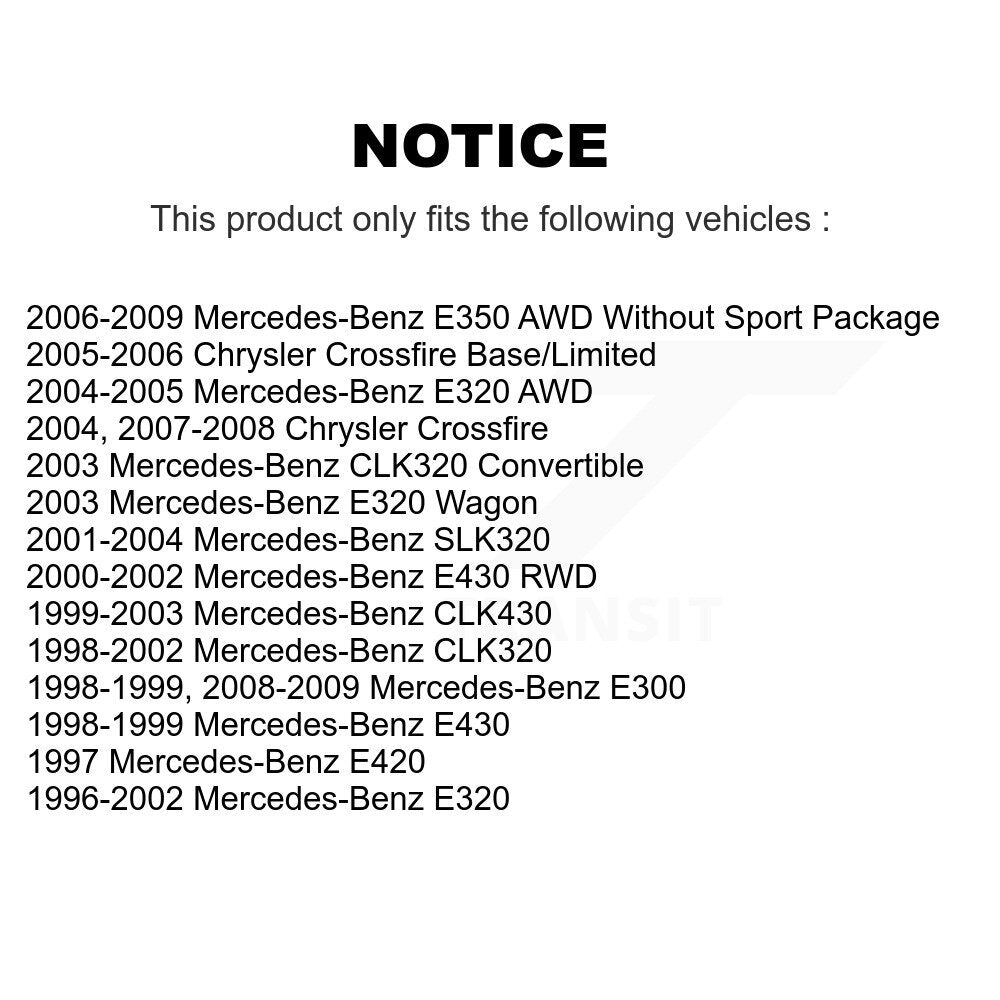 TEC TEC-853 Front Ceramic Brake Pads for 1996-2009 Mercedes-Benz E320, Mercedes-Benz E420 and Select Vehicles