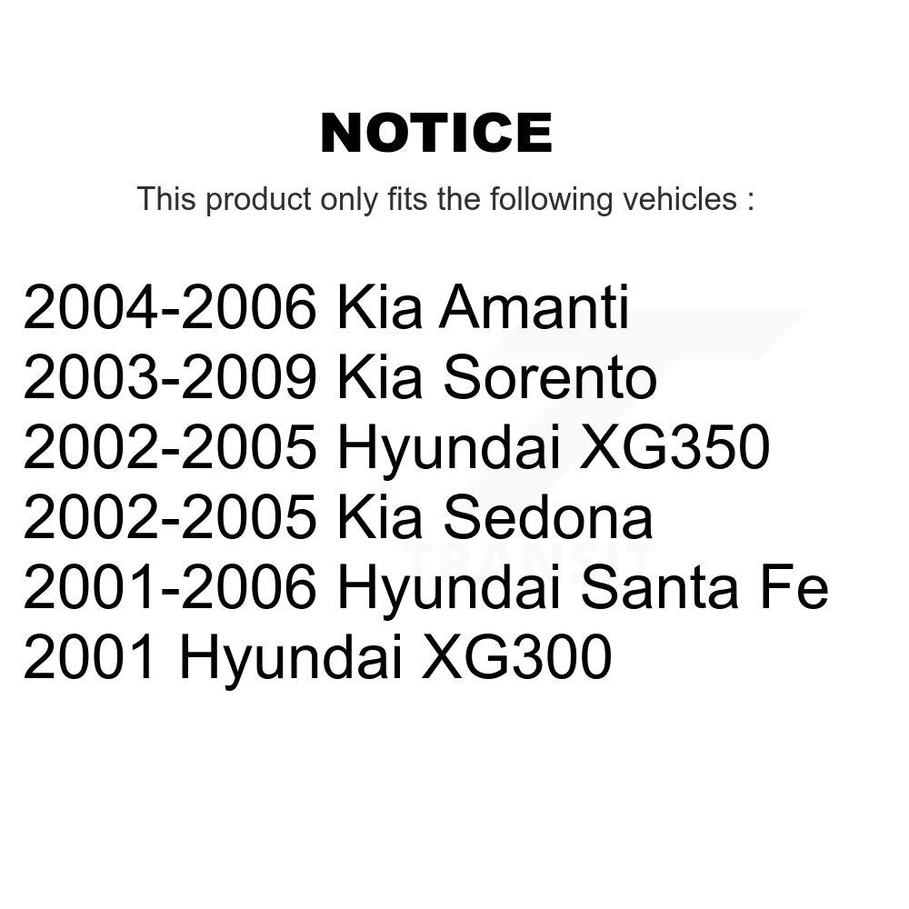 TEC TEC-864 Front Ceramic Brake Pads for 2001-2009 Hyundai Santa Fe, Hyundai XG300 and Select Vehicles