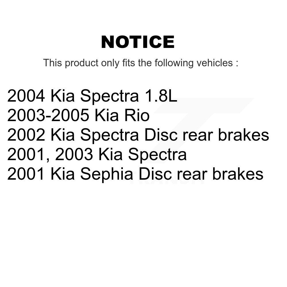 TEC TEC-889 Front Ceramic Brake Pads for 2001-2005 Kia Sephia, Spectra, Rio