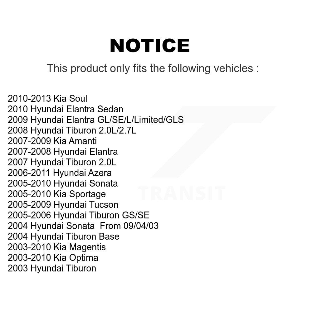 TEC TEC-924 Front Ceramic Brake Pads for 2003-2013 Hyundai Tiburon, Kia Magentis and Select Vehicles