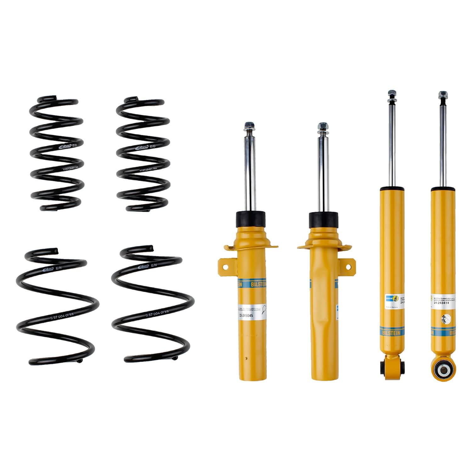 Bilstein 46-257482 B12 Pro-Kit Front And Rear 1.18" x 1.18" Suspension Lowering Kit for 2015-2024 Mini Cooper