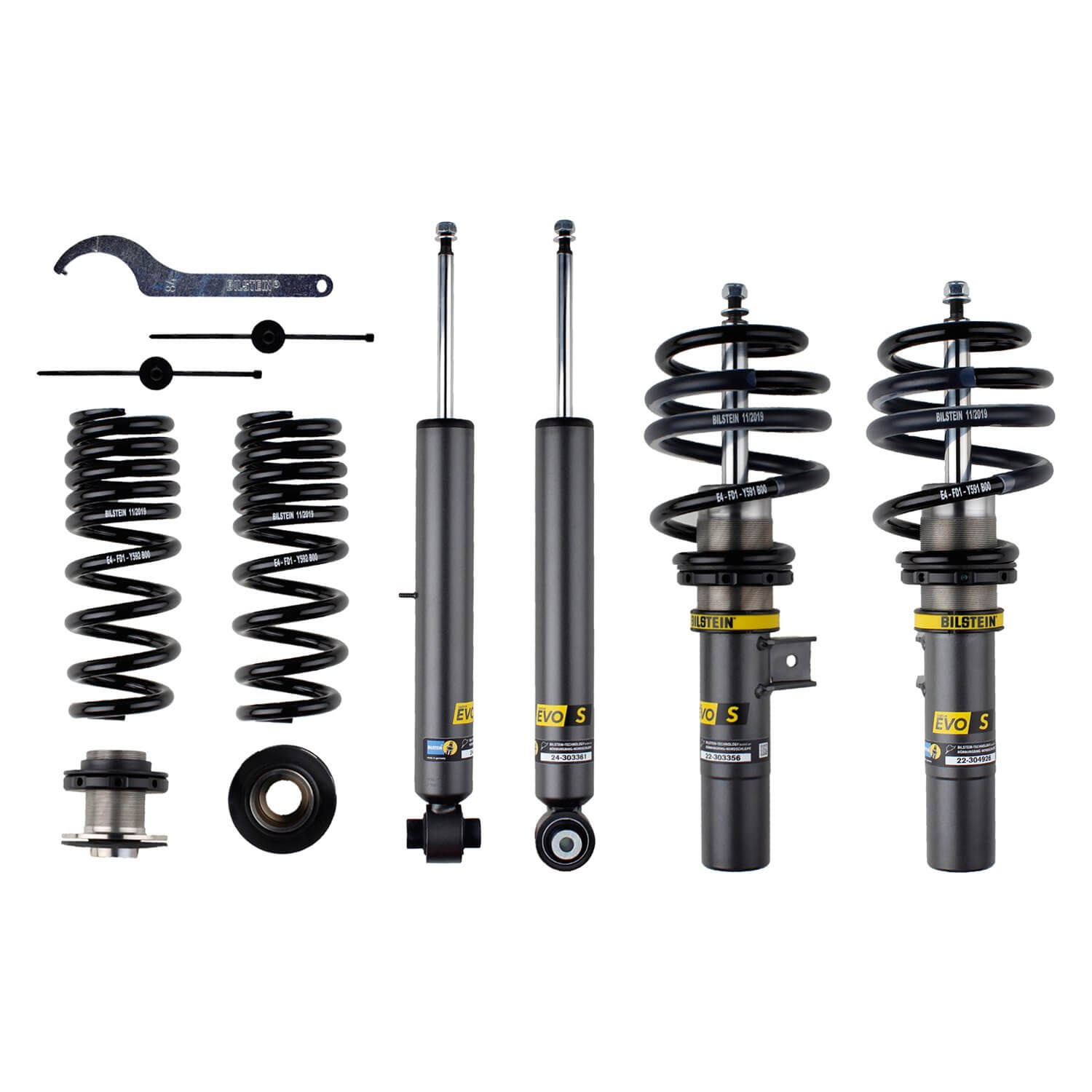 Bilstein 47-304932 EVO S Front And Rear 1.4"-2.4" x 1.2"-2.8" Suspension Lowering Kit for 2019-2025 Bmw 330I Xdrive and More