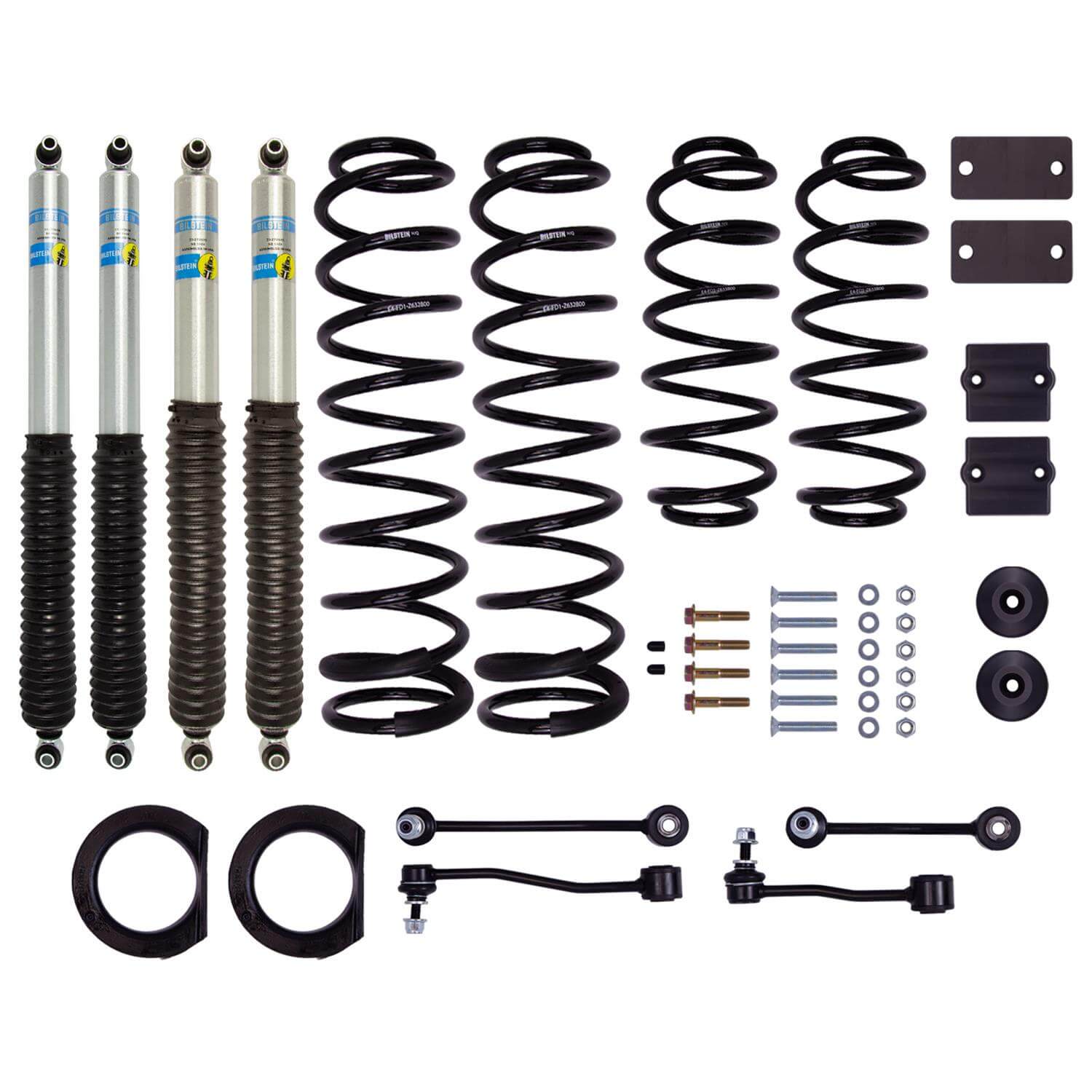 Bilstein 53-291417 B8 5100 Front And Rear 1.50" Suspension Lift Kit for 2018-2023 Jeep Wrangler and More