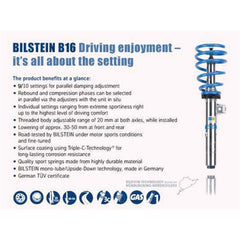 Bilstein 48-252355 B16 Series Suspension Lowering Kit for 2016-2021 Audi Tt Quattro and More