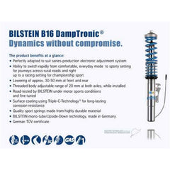 Bilstein 49-255874 B16 Series Damp Tronic Suspension Lowering Kit for 2015-2021 Volkswagen Golf R and More