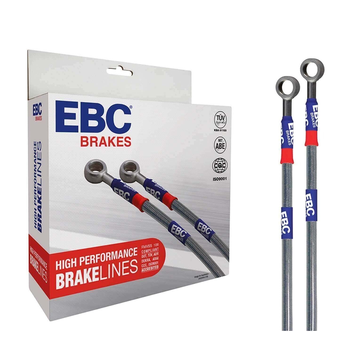 EBC Brakes BLA7720-4L Front And Rear Stainless Steel Braided Brake Lines for 2009-2012 Nissan 370Z product image