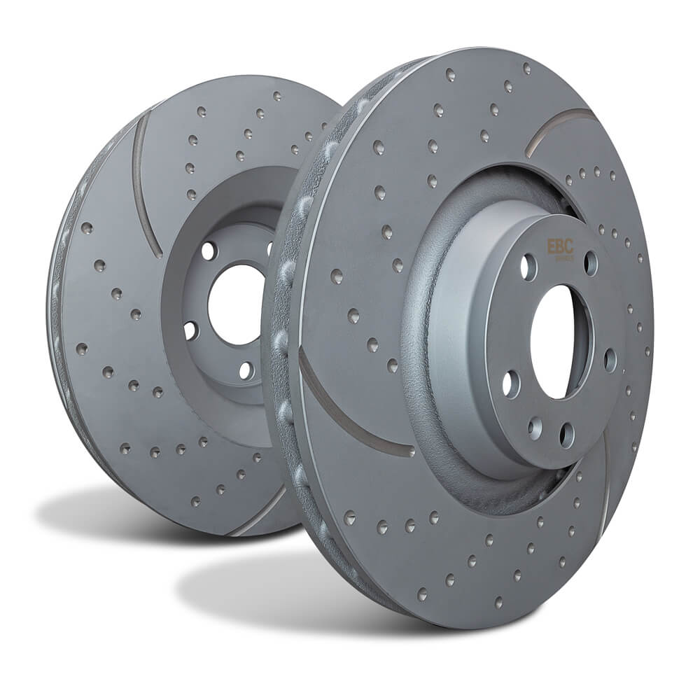 EBC Brakes GD1599 GD Sport Dimpled And Slotted Vented 1-Piece Front Rotors for 2006-2021 Jaguar F-Type product image