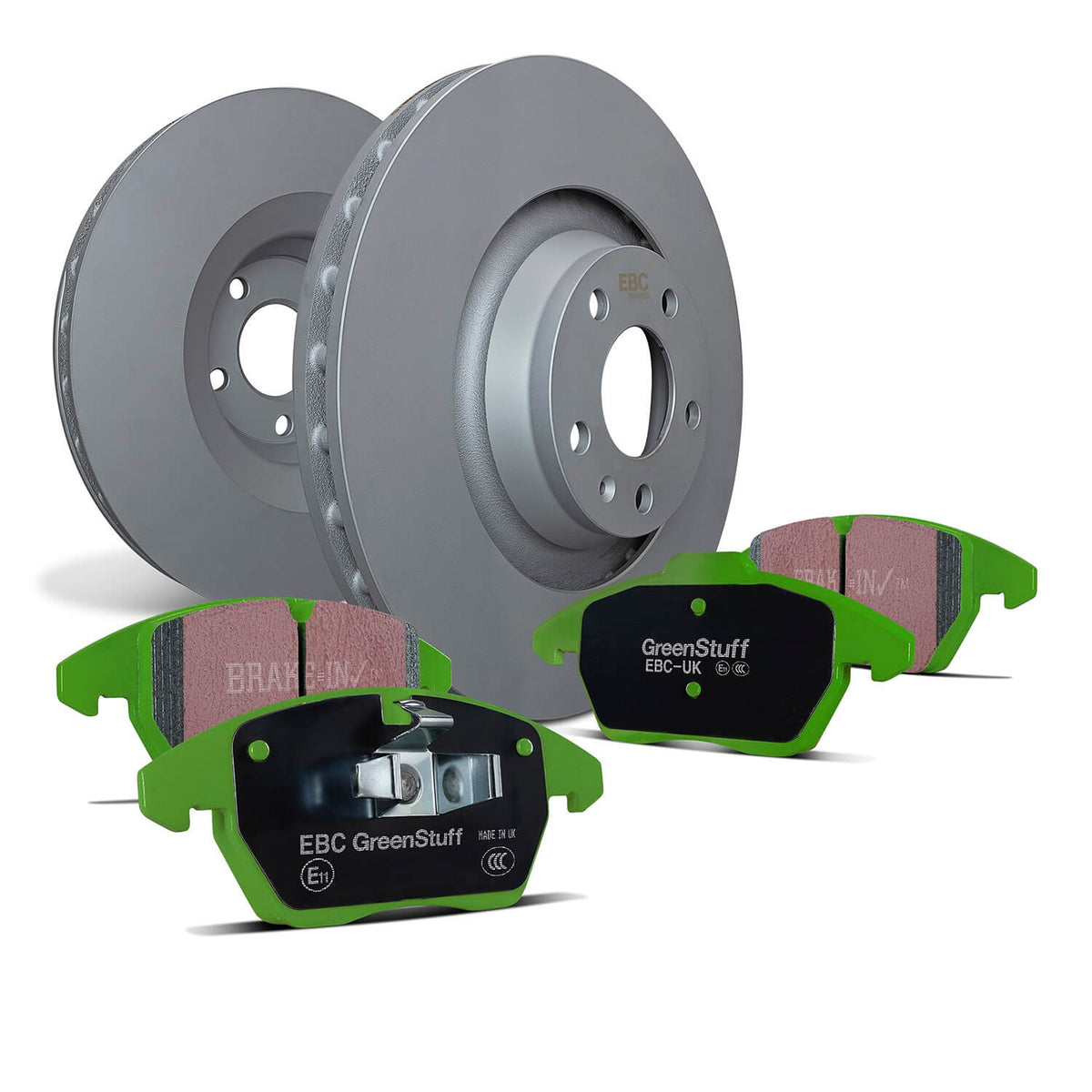 EBC Brakes S11KF1467 Front Stage 11 Greenstuff 2000 Pad And RK Series Rotor Kit for 2012-2023 BMW 230I product image