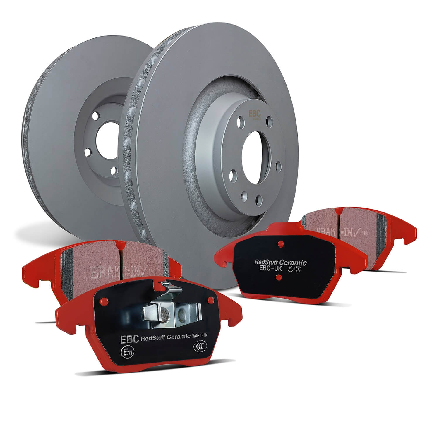 EBC Brakes S12KR1383 Rear Stage 12 Redstuff Pad And RK Series Rotor Kit for 2012-2018 Buick Cascada product image