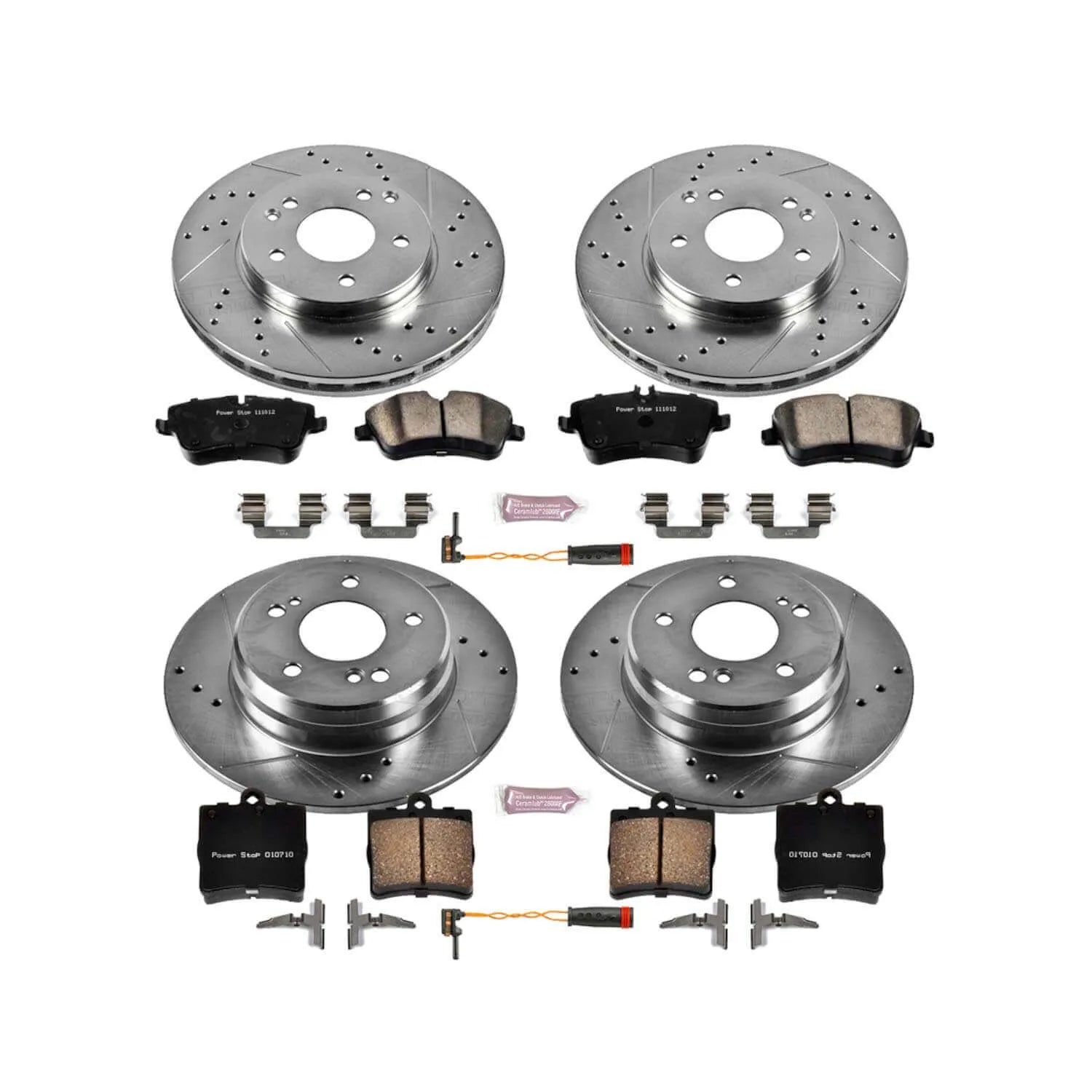 Power Stop K2812 - Z23 Evolution Sport Performance 1-Click Brake Kit (Front And Rear)