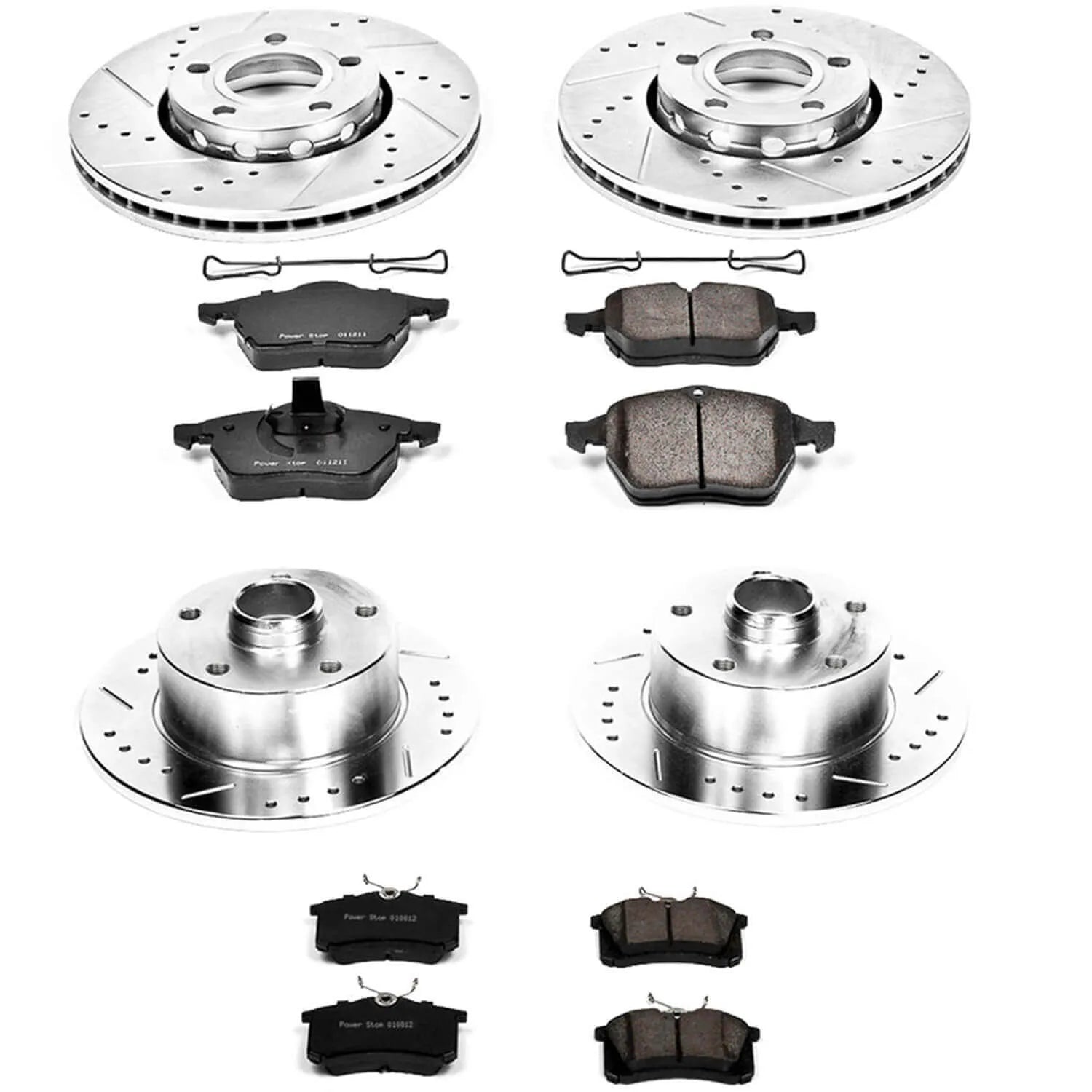 Power Stop K2824 - Z23 Evolution Sport Performance 1-Click Brake Kit With Hardware (Front And Rear)