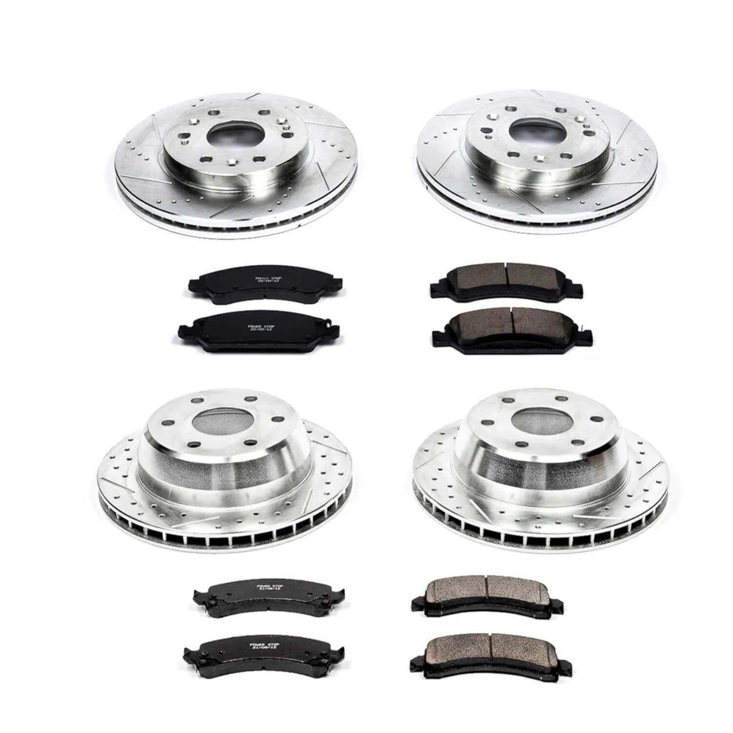 Power Stop K2826 - Z23 Evolution Sport Performance 1-Click Brake Kit With Hardware (Front And Rear)