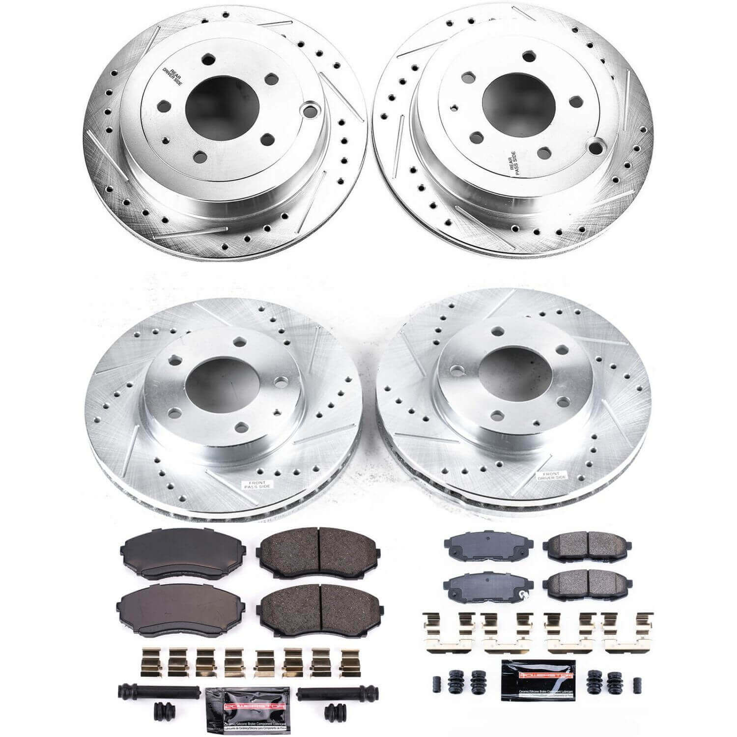 Power Stop K4041 - Z23 Evolution Sport Front And Rear Brake Kit