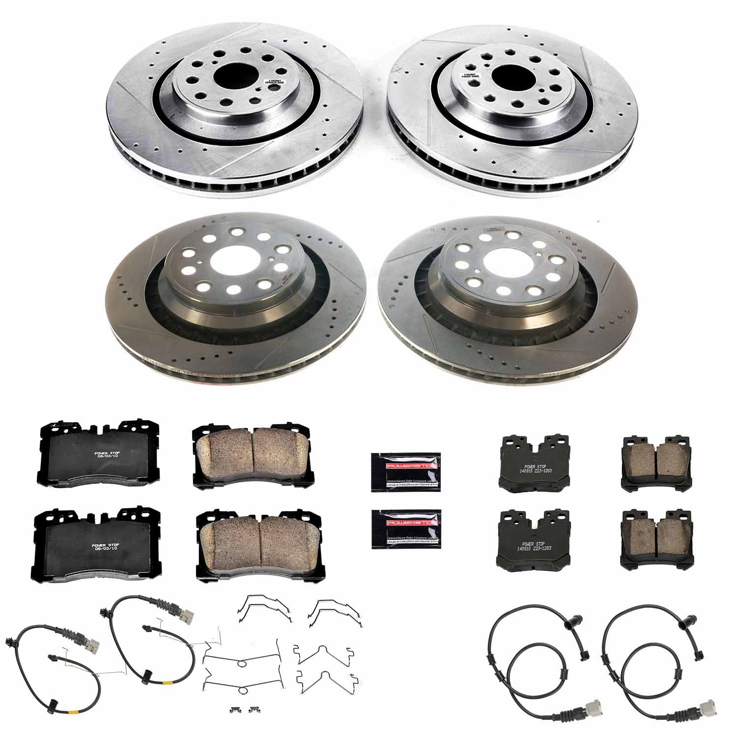 Power Stop K4112 - Z23 Evolution Sport Front And Rear Brake Kit