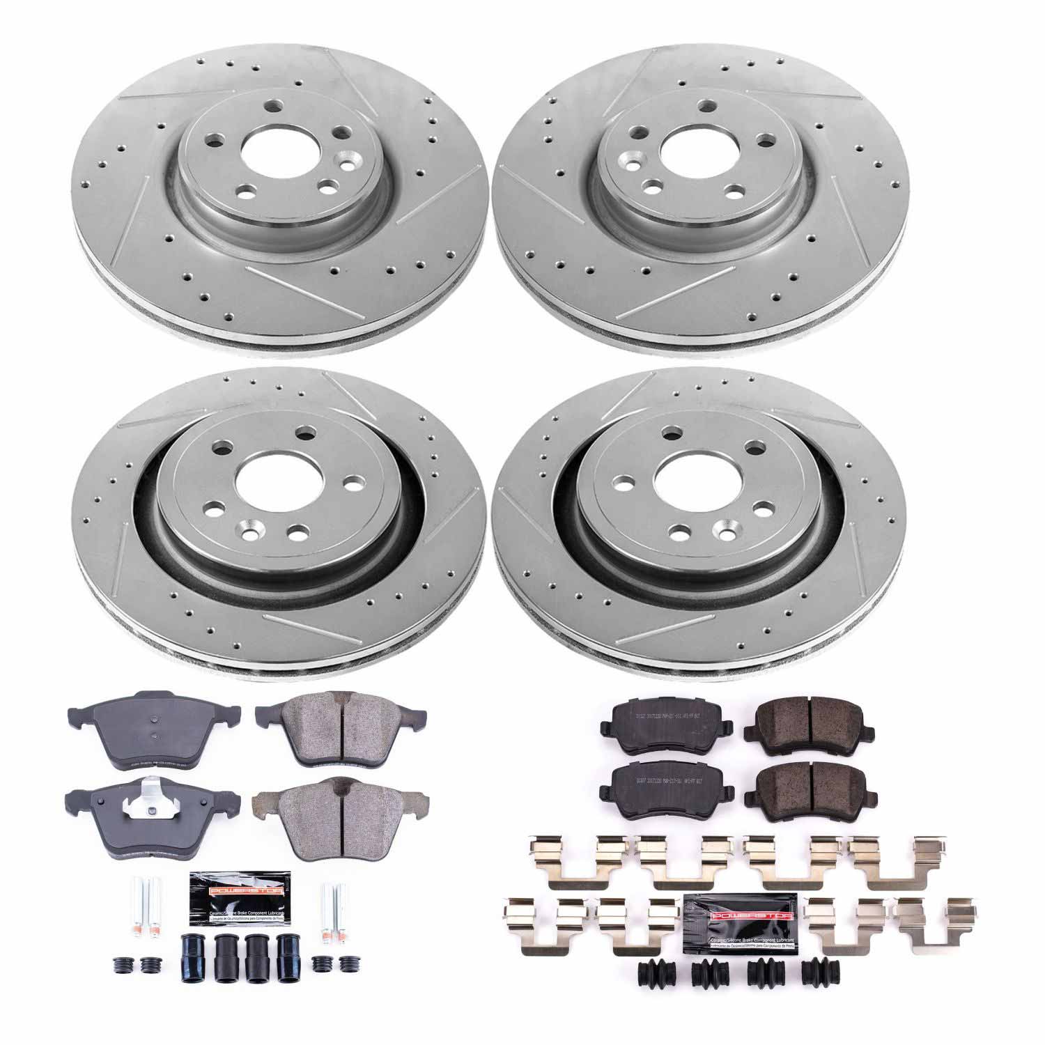 Power Stop K4118 - Z23 Evolution Sport Front And Rear Brake Kit