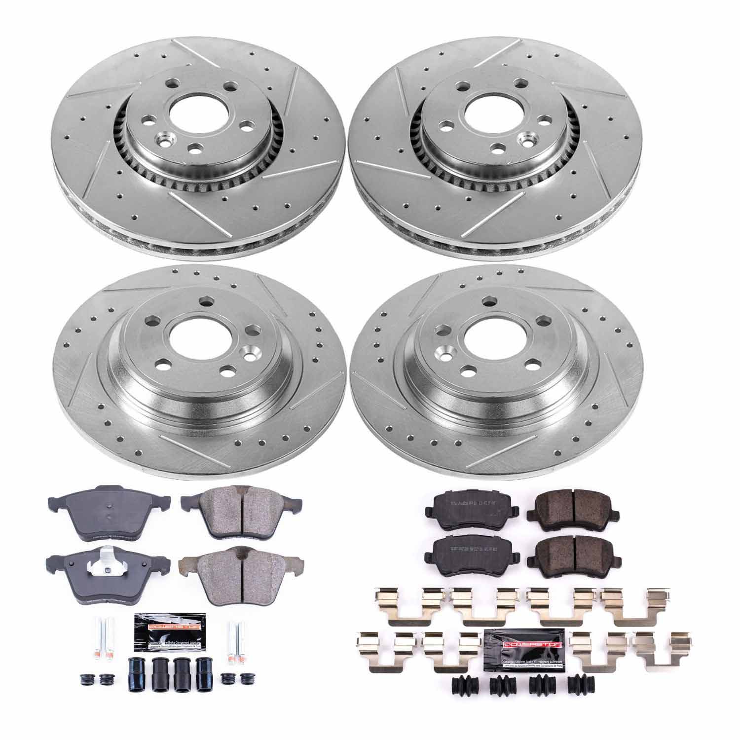 Power Stop K4121 - Z23 Evolution Sport Front And Rear Brake Kit