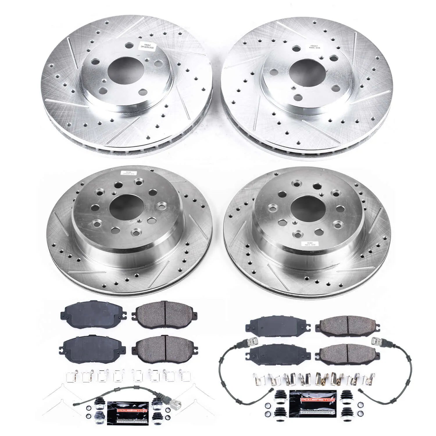 Power Stop K4335 - Z23 Evolution Sport Front And Rear Brake Kit