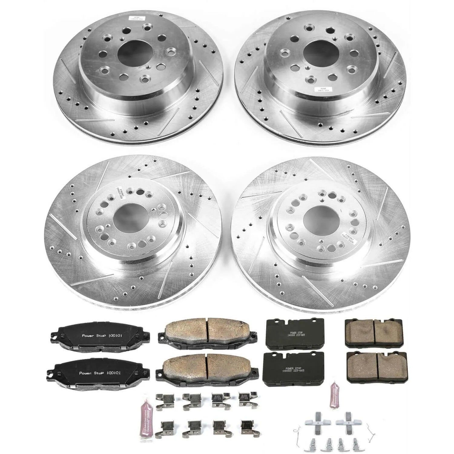 Power Stop K4337 - Z23 Evolution Sport Front And Rear Brake Kit