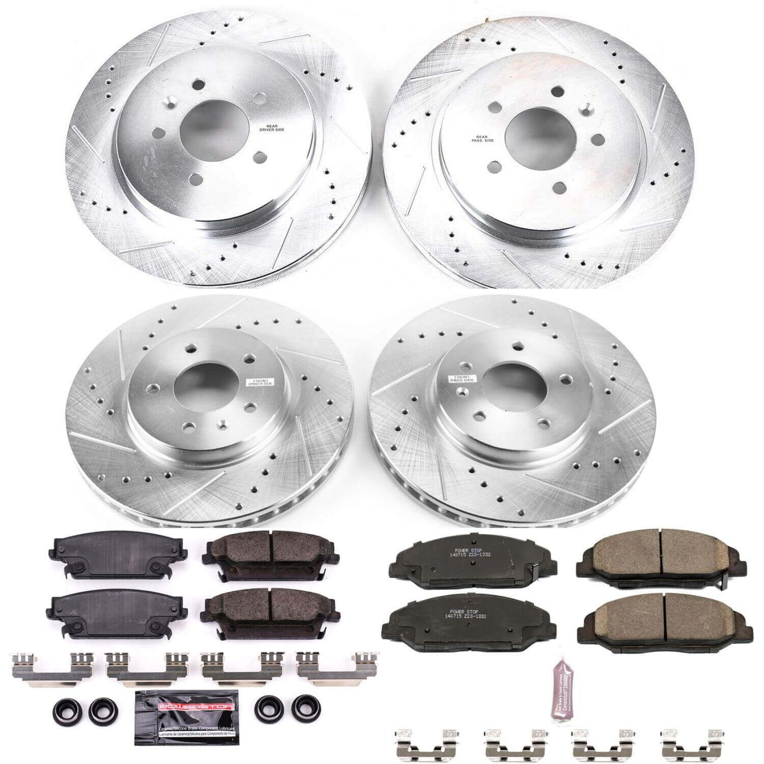 Power Stop K5540 - Z23 Evolution Sport Front And Rear Brake Kit