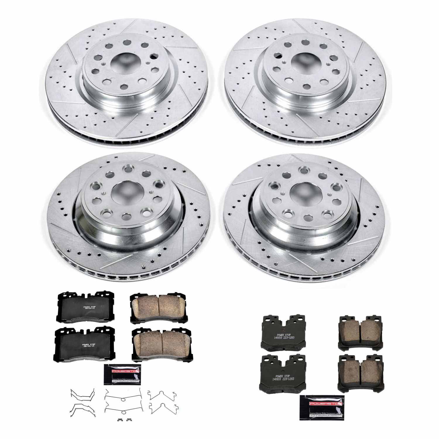 Power Stop K5825 - Z23 Evolution Sport Front And Rear Brake Kit