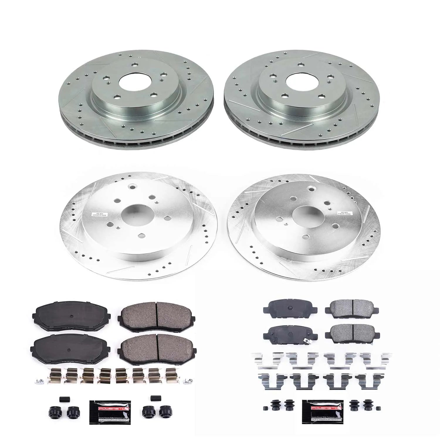 Power Stop K6090 - Z23 Evolution Sport Front And Rear Brake Kit