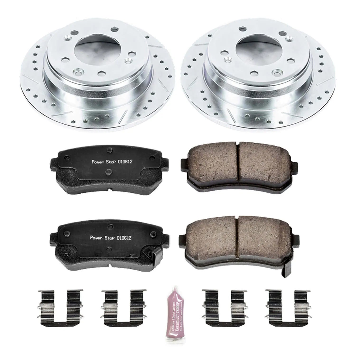 Power Stop K6093 - Z23 Evolution Sport Performance 1-Click Brake Kit With Hardware (Rear)