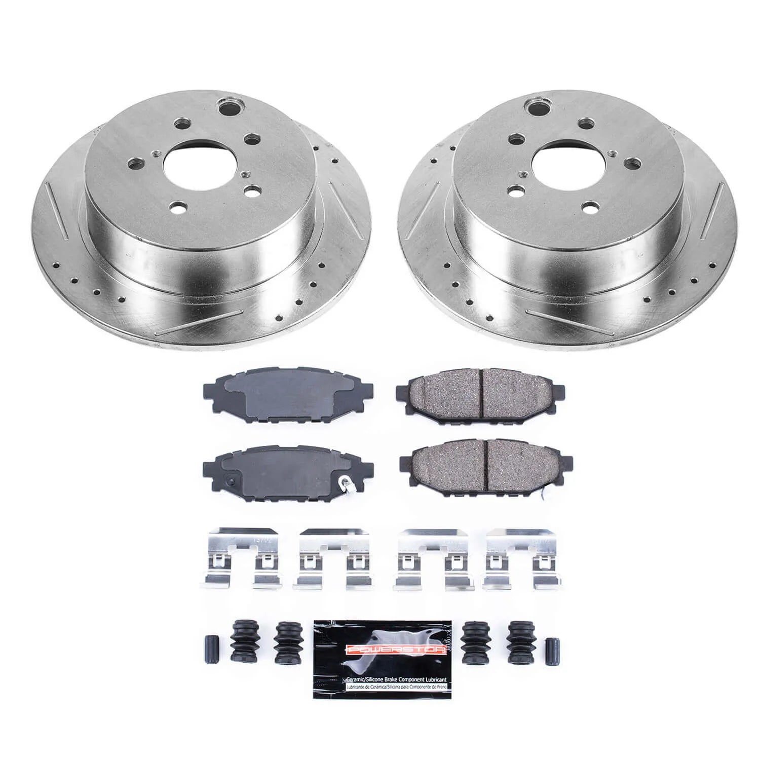 Power Stop K6107 - Z23 Evolution Sport Performance 1-Click Brake Kit With Hardware (Rear)