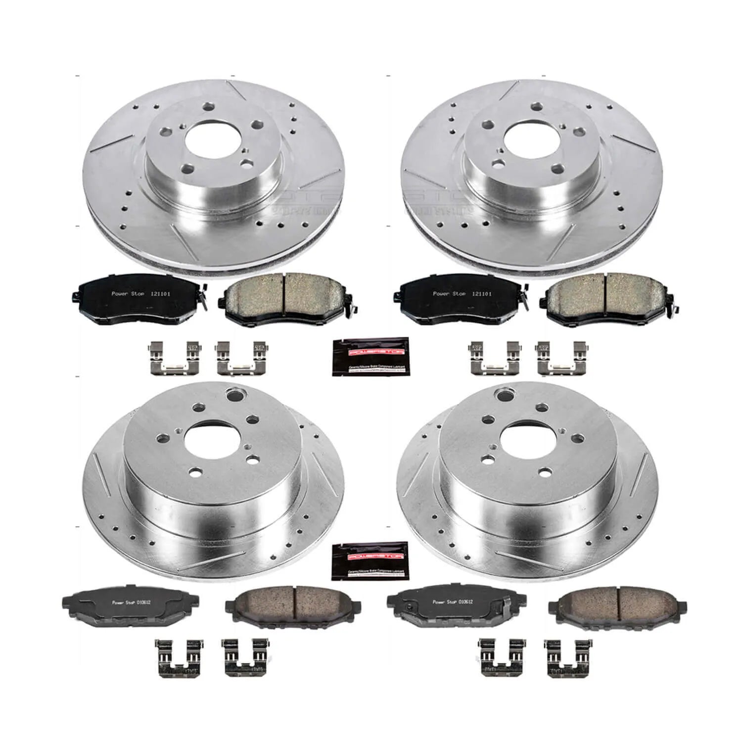 Power Stop K6113 - Z23 Evolution Sport Performance 1-Click Brake Kit (Front And Rear)