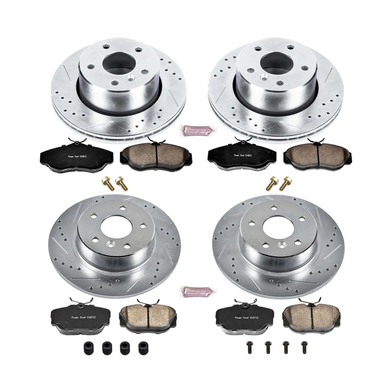 Power Stop K6153 - Z23 Evolution Sport Performance 1-Click Brake Kit (Front And Rear)