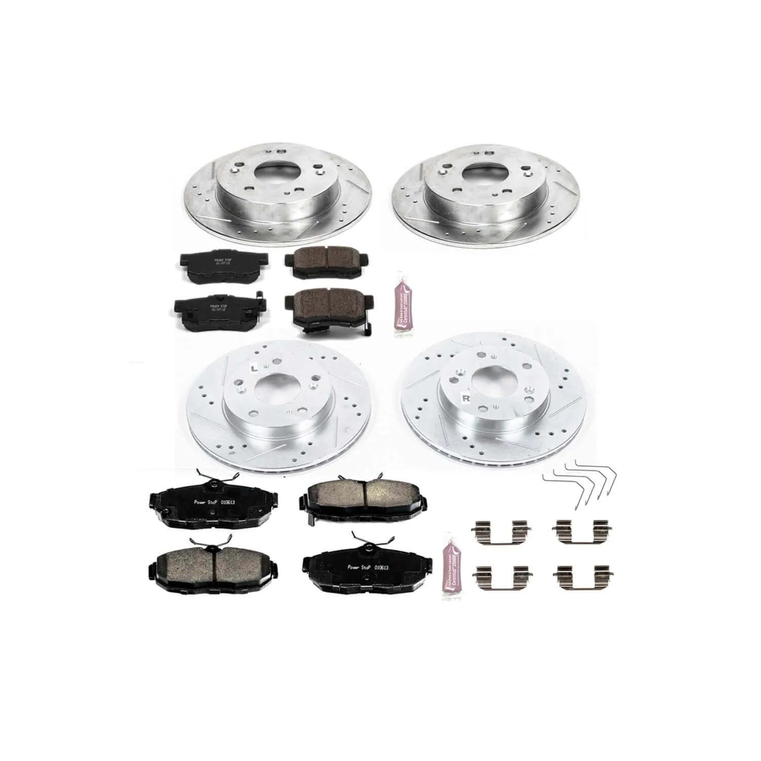 Power Stop K6320 - Z23 Evolution Sport Performance 1-Click Brake Kit (Front And Rear)