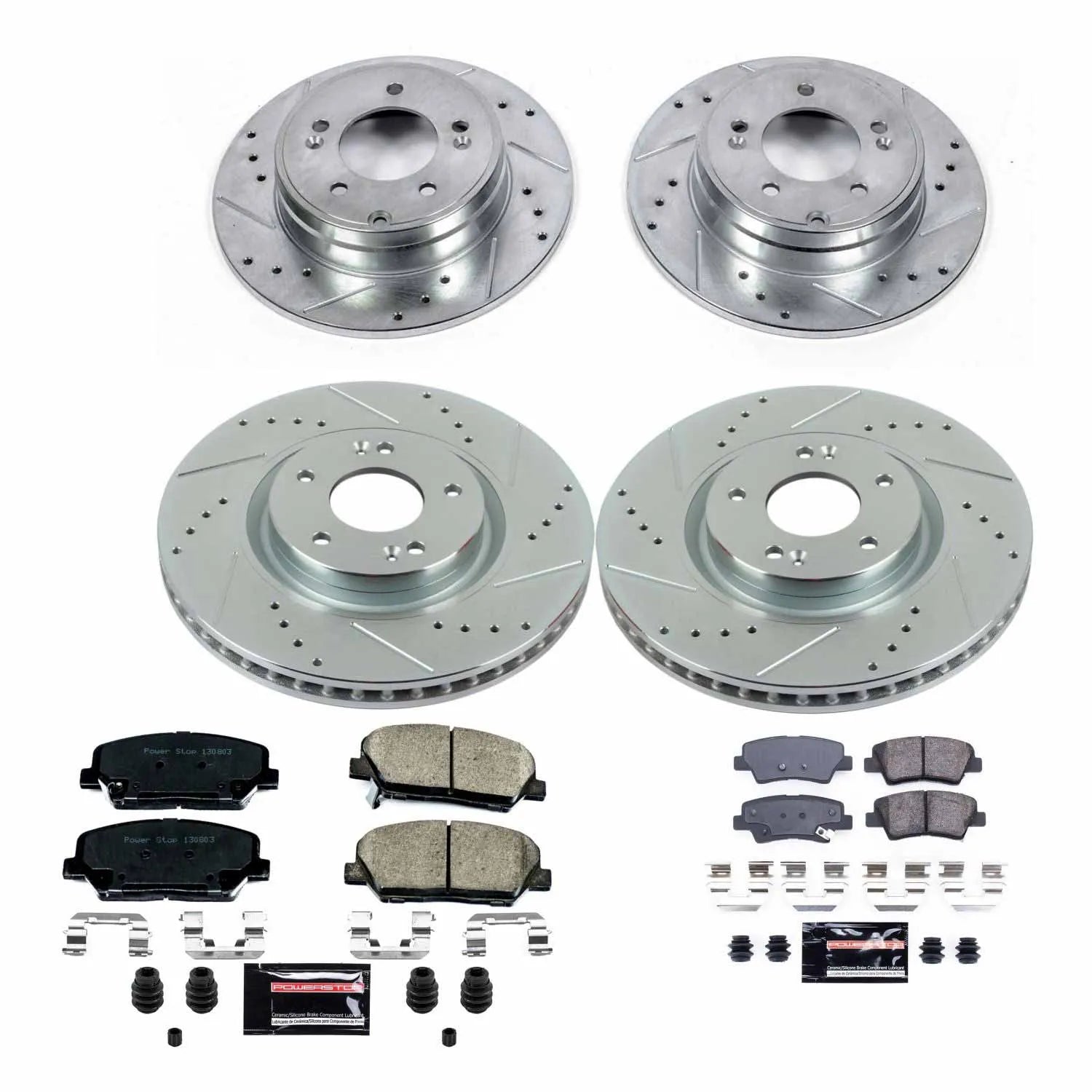 Power Stop K6325 - Z23 Evolution Sport Performance 1-Click Drilled And Slotted Brake Kit