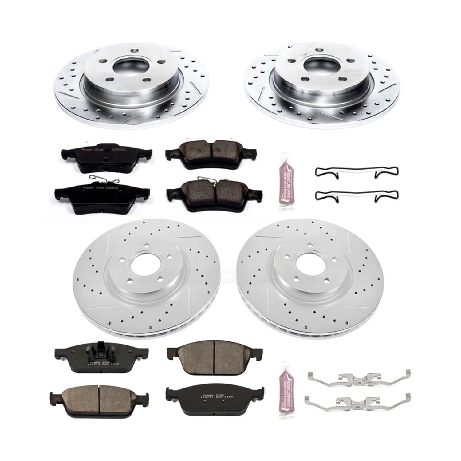 Power Stop K6350 - Z23 Evolution Sport Performance 1-Click Brake Kit (Front And Rear)