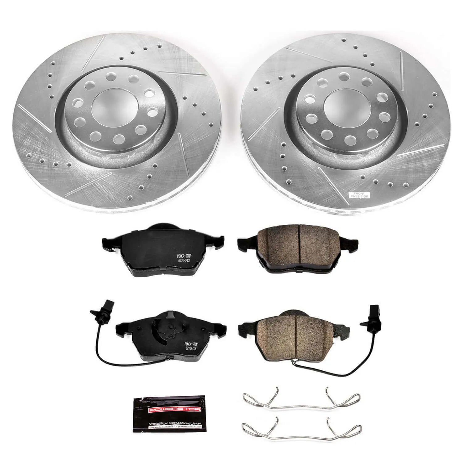 Power Stop K636 - Z23 Evolution Sport Performance 1-Click Brake Kit With Hardware (Front)