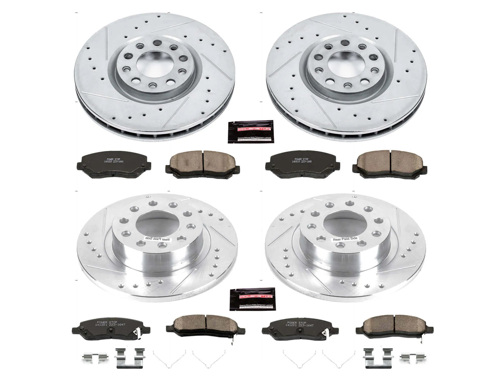 Power Stop K6373 - Z23 Evolution Sport Performance 1-Click Brake Kit (Front And Rear)
