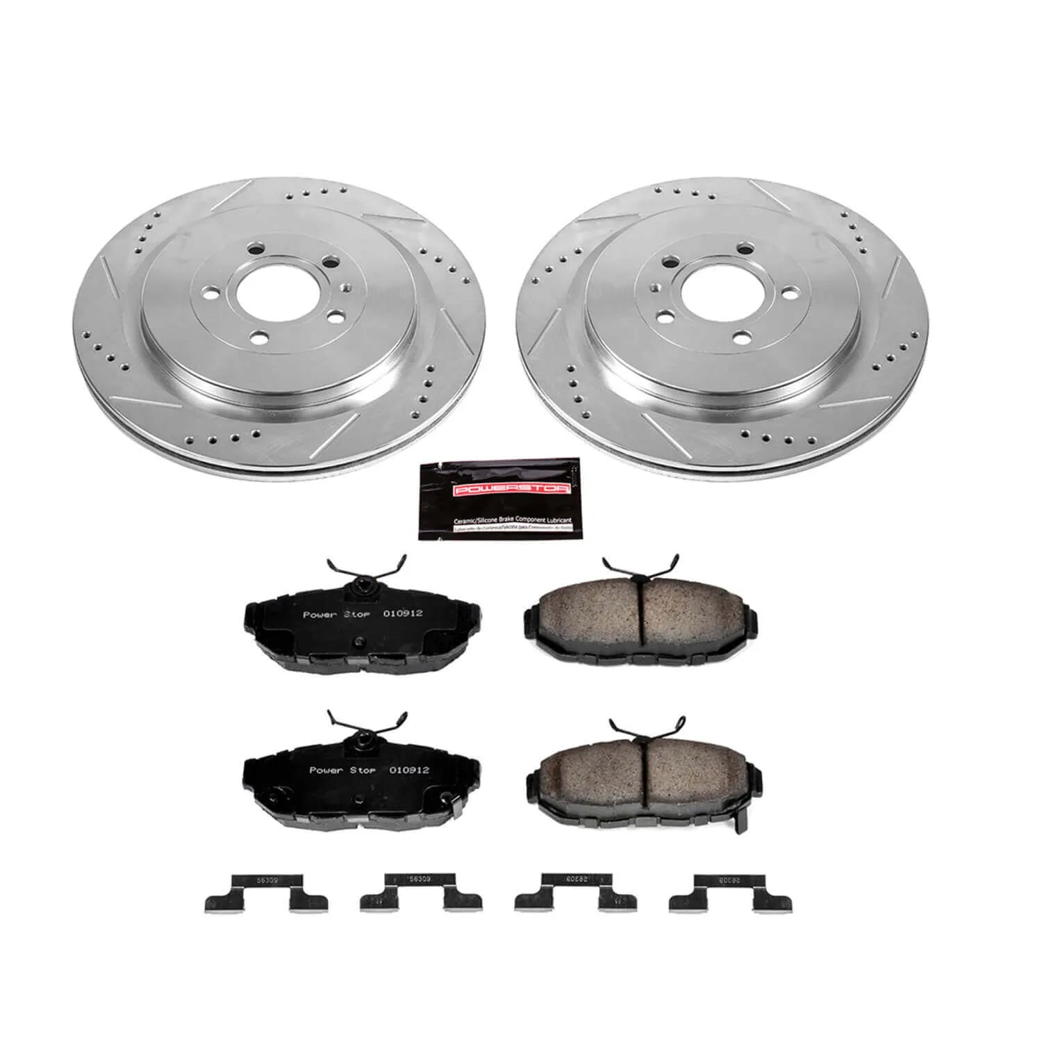 Power Stop K6402 - Z23 Evolution Sport Performance 1-Click Brake Kit With Hardware (Rear)