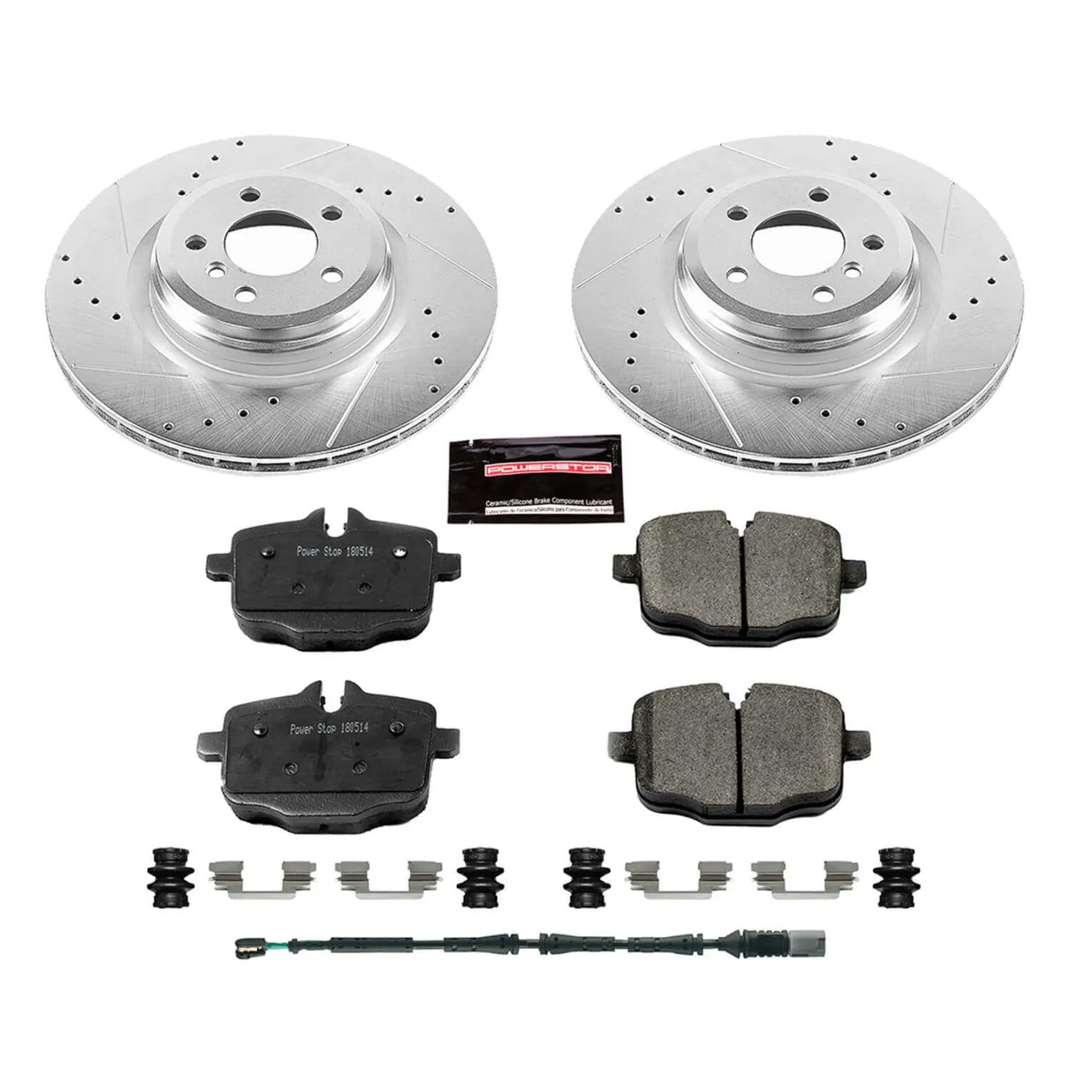 Power Stop K6416 - Z23 Evolution Sport Performance 1-Click Drilled And Slotted Rear Brake Kit