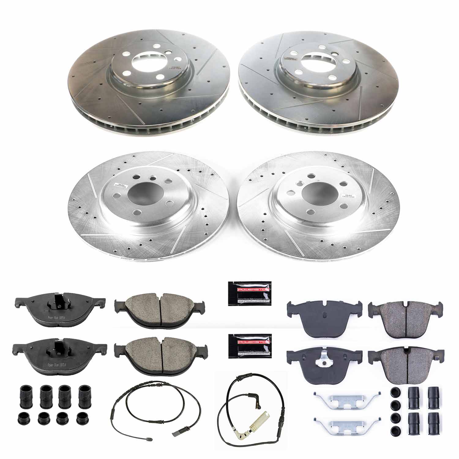 Power Stop K6421 - Z23 Evolution Sport Front And Rear Brake Kit