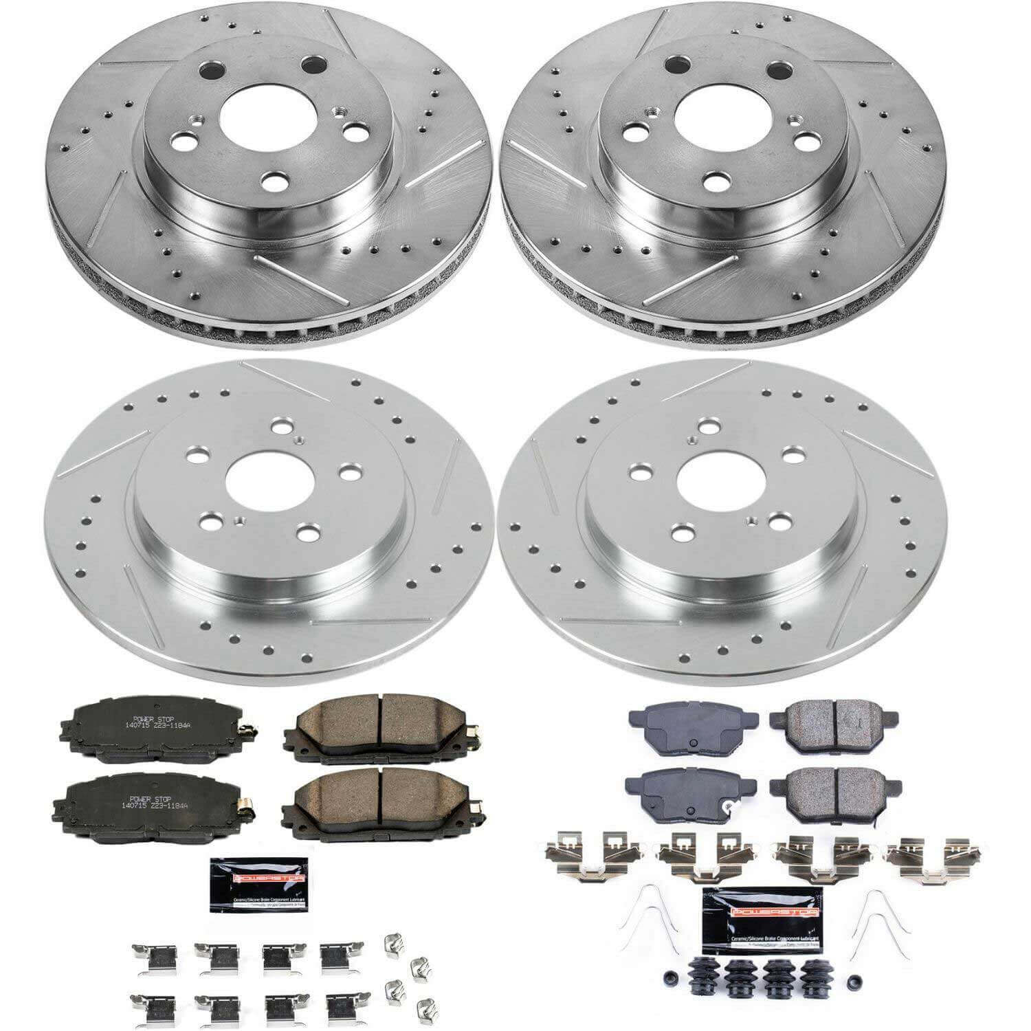 Power Stop K6487 - Z23 Evolution Sport Front And Rear Brake Kit