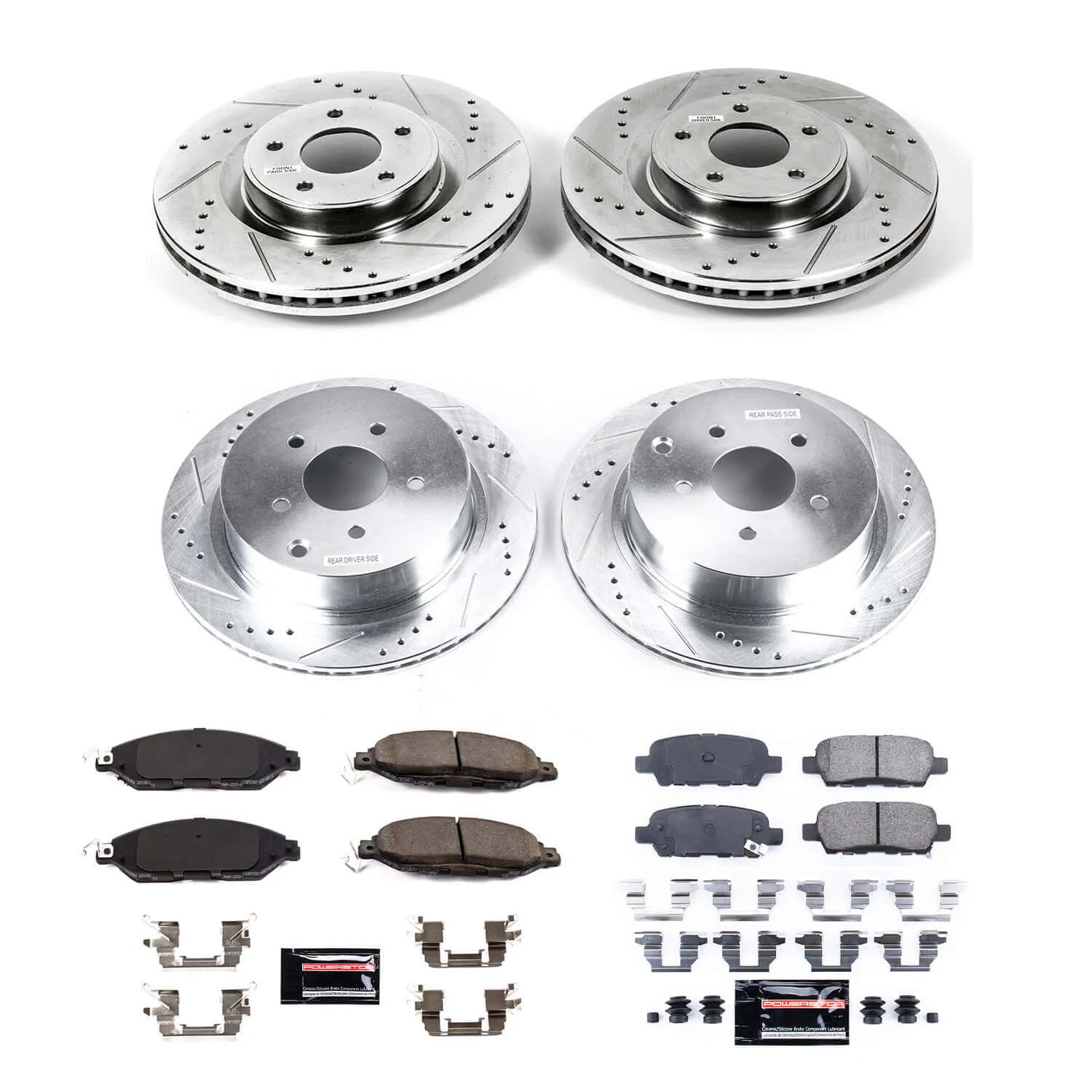 Power Stop K6497 - Z23 Evolution Sport Front And Rear Brake Kit