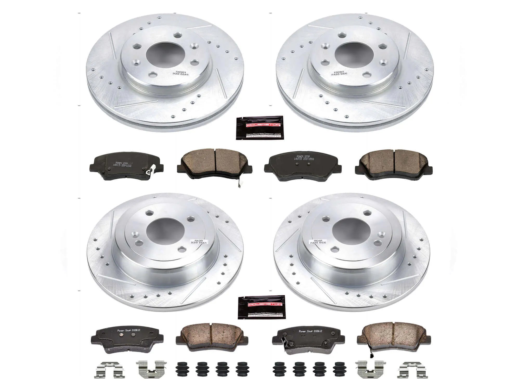 Power Stop K6509 - Z23 Evolution Sport Performance 1-Click Brake Kit (Front And Rear)