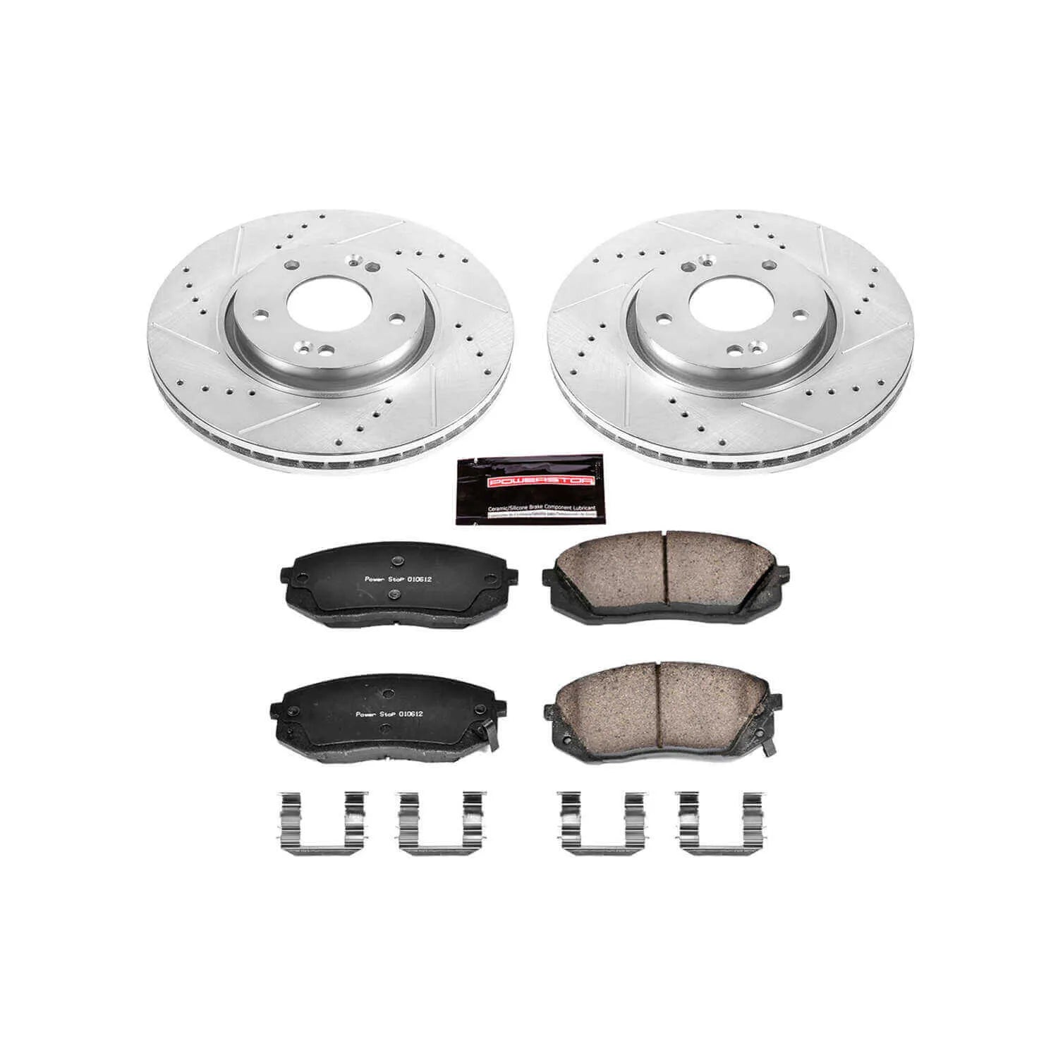 Power Stop K6510 - Z23 Evolution Sport Performance 1-Click Drilled And Slotted Front Brake Kit