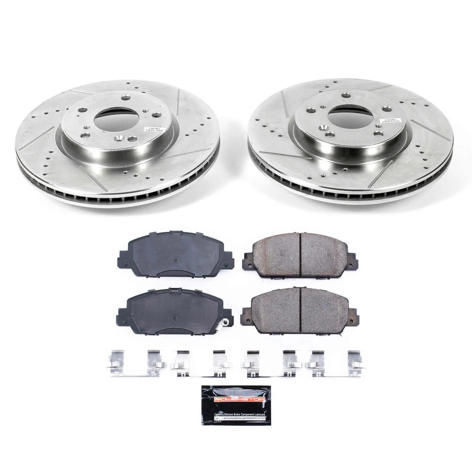 Power Stop K6515 - Z23 Evolution Sport Performance 1-Click Drilled And Slotted Front Brake Kit