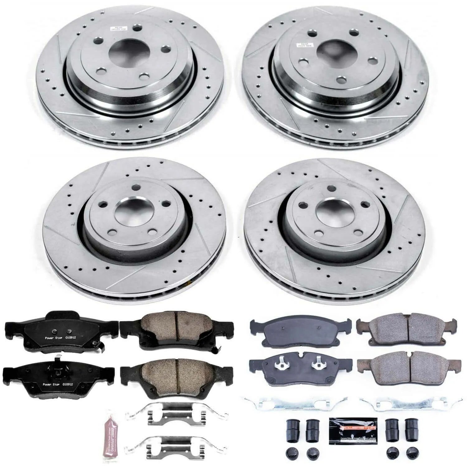 Power Stop K6537 - Z23 Evolution Sport Performance 1-Click Drilled And Slotted Brake Kit