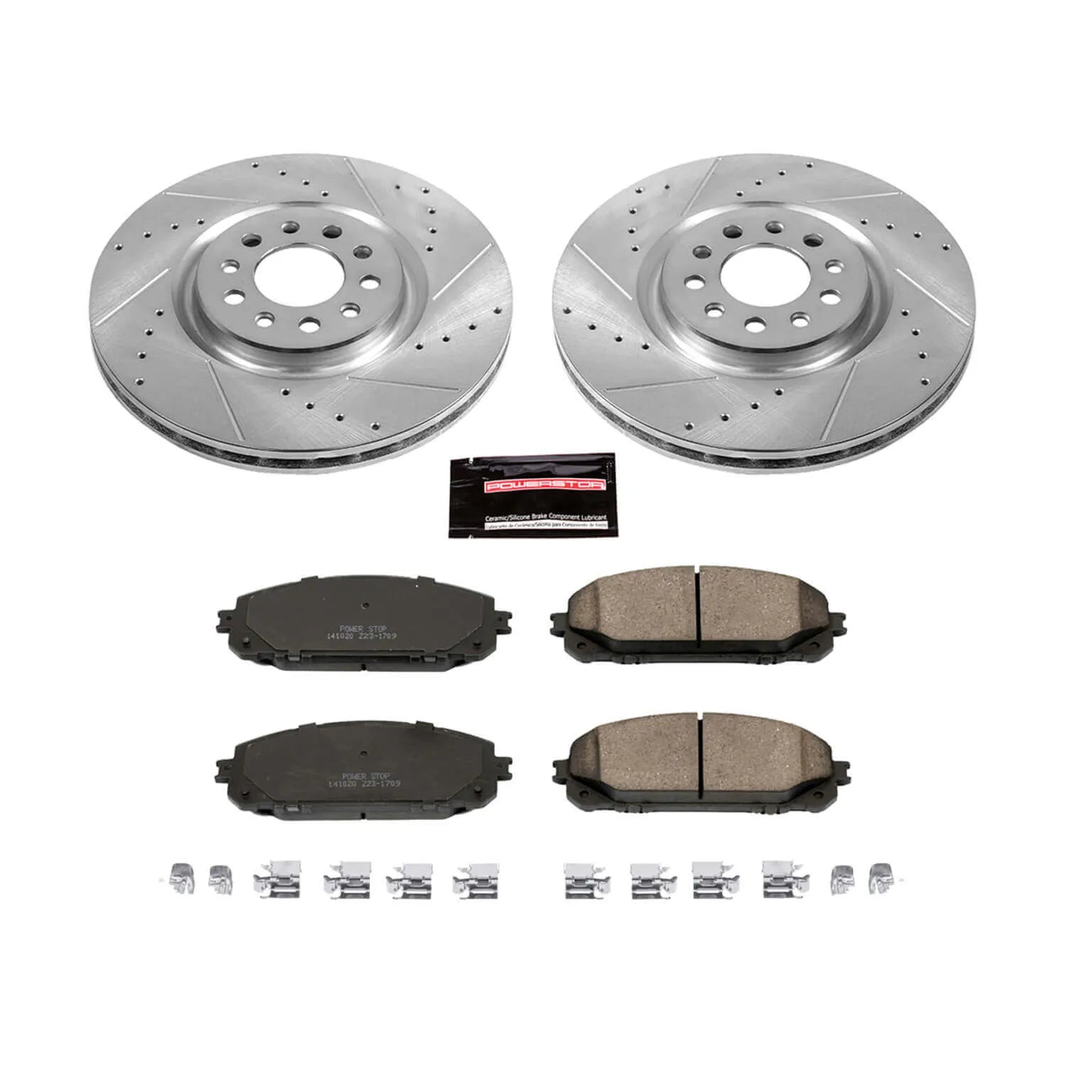 Power Stop K6540 - Z23 Evolution Sport Performance 1-Click Brake Kit With Hardware (Front)
