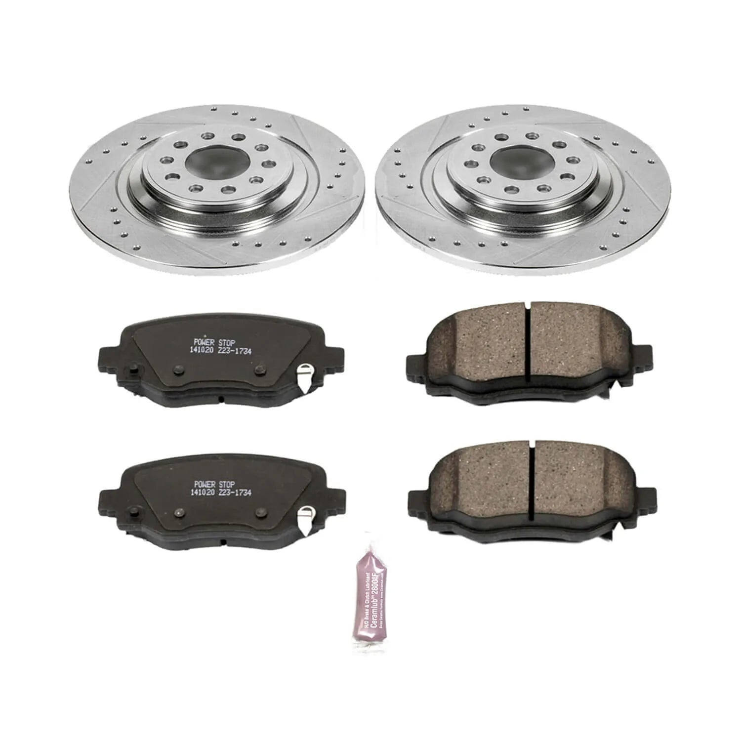 Power Stop K6542 - Z23 Evolution Sport Performance 1-Click Brake Kit With Hardware (Rear)