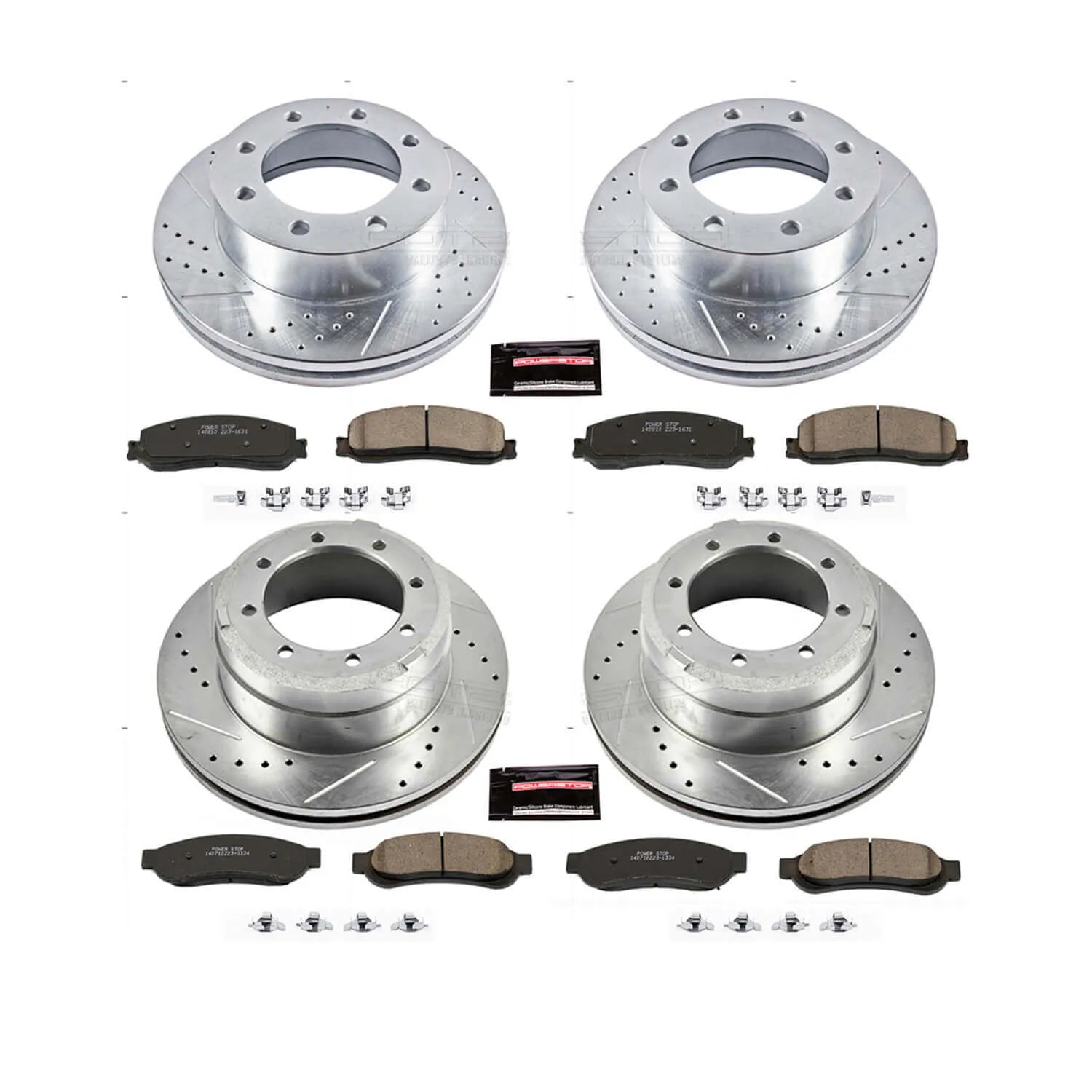 Power Stop K6546 - Z23 Evolution Sport Performance 1-Click Brake Kit (Front And Rear)