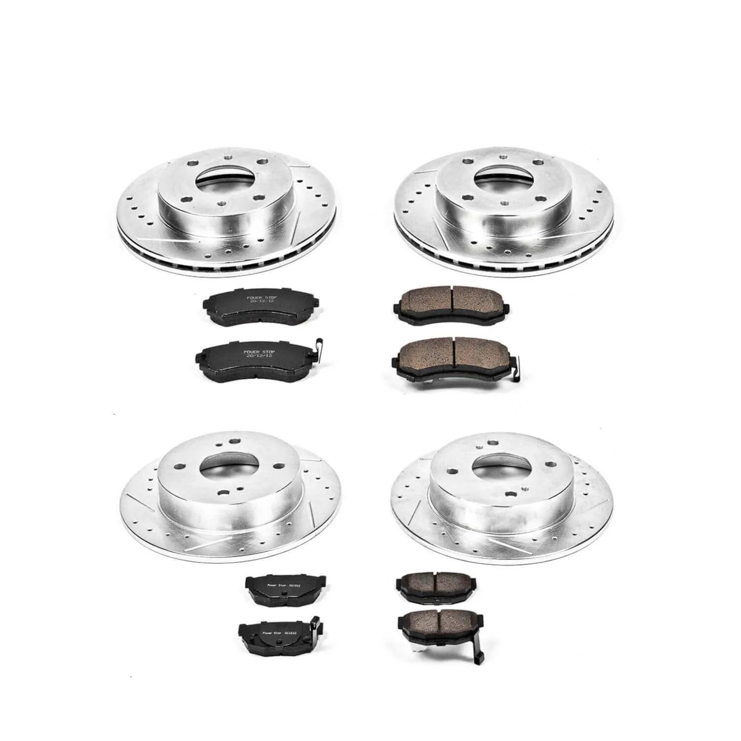 Power Stop K655 - Z23 Evolution Sport Performance 1-Click Brake Kit With Hardware (Front And Rear)