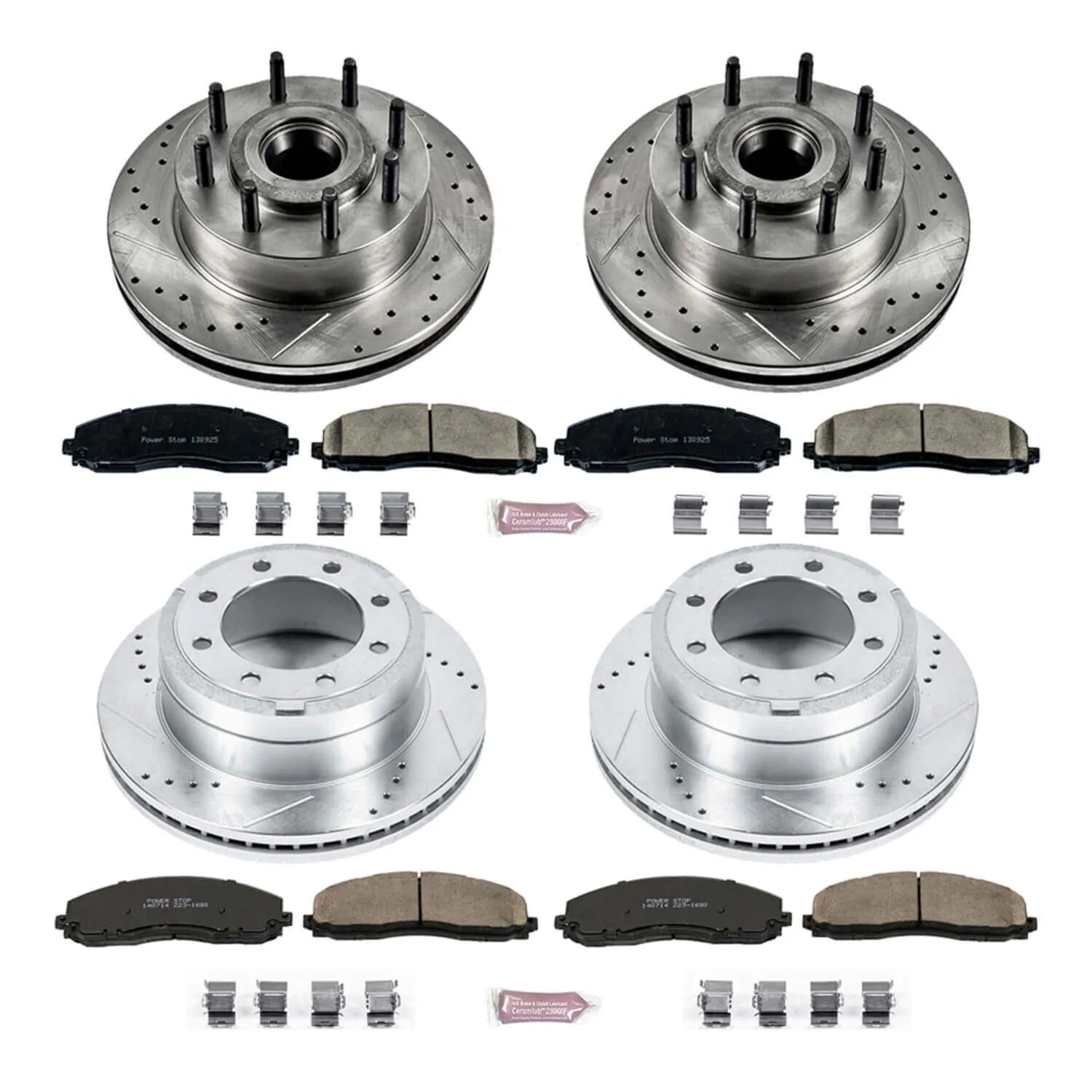 Power Stop K6551 - Z23 Evolution Sport Performance 1-Click Brake Kit (Front And Rear)