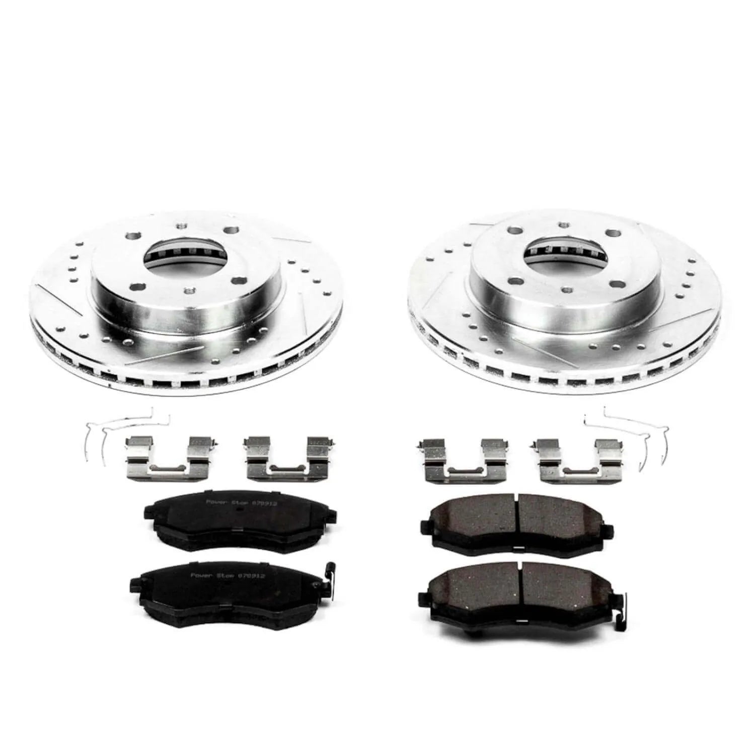 Power Stop K656 - Z23 Evolution Sport Performance 1-Click Brake Kit With Hardware (Front)